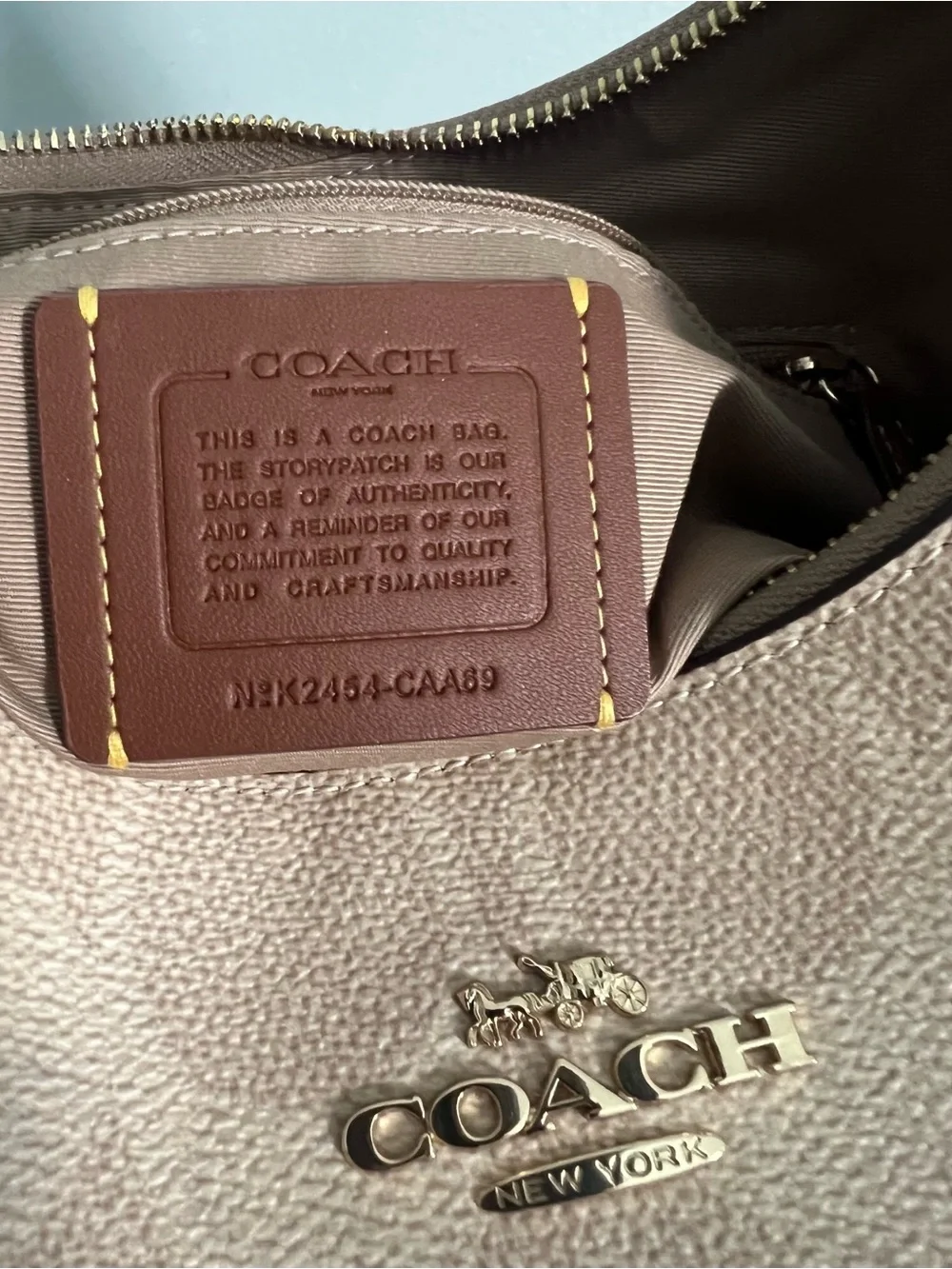 Coach Teri Hobo Bag In Blocked Signature Canvas With Matching Wallet
